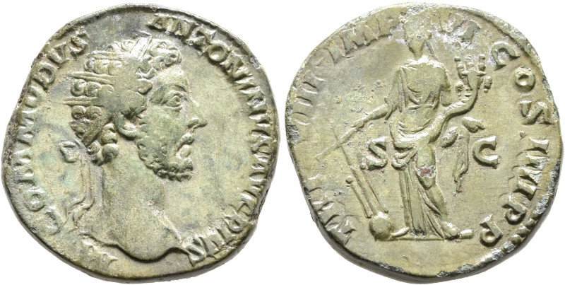 Commodus, 177-192. Dupondius (Orichalcum, 24 mm, 14.15 g, 6 h), Rome, 183. M COM...