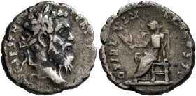 Pertinax, 193. Denarius (Silver, 18 mm, 3.17 g, 12 h), Alexandria. [IMP] CAES P HELV PERT[IN AVG] Laureate head of Pertinax to right. Rev. OPI DIVIN T...