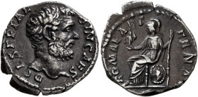 Clodius Albinus, as Caesar, 193-195. Denarius (Silver, 18 mm, 3.60 g, 6 h), Rome, 194. D CL SEPT ALBIN CAES Bare head of Clodius Albinus to right. Rev...