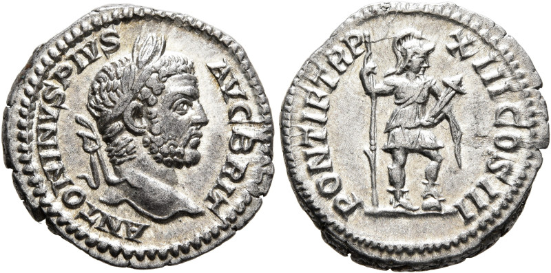 Caracalla, 198-217. Denarius (Silver, 19 mm, 3.08 g, 1 h), Rome, 210. ANTONINVS ...