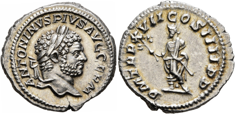 Caracalla, 198-217. Denarius (Silver, 19 mm, 3.12 g, 12 h), Rome, 214. ANTONINVS...