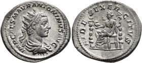 Elagabalus, 218-222. Antoninianus (Silver, 24 mm, 5.00 g, 12 h), Rome, 218-219. IMP CAES M AVR ANTONINVS AVG Radiate, draped and cuirassed bust of Ela...