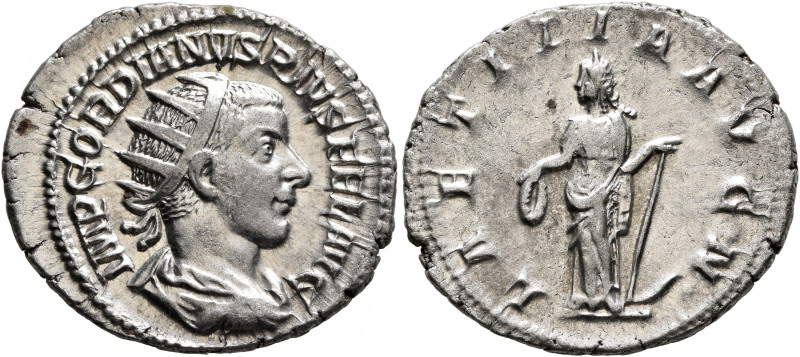 Gordian III, 238-244. Antoninianus (Silver, 23 mm, 4.07 g, 12 h), Rome, 241-243....