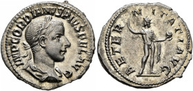 Gordian III, 238-244. Denarius (Silver, 20 mm, 3.00 g, 7 h), Rome, 241-243. IMP GORDIANVS PIVS FEL AVG Laureate, draped and cuirassed bust of Gordian ...