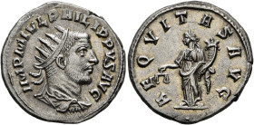 Philip I, 244-249. Antoninianus (Silver, 21 mm, 4.53 g, 6 h), Antiochia, 247. IMP M IVL PHILIPPVS AVG Radiate, draped and cuirassed bust of Philip I t...