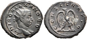 Trajan Decius, 249-251. Antoninianus (Bronze, 22 mm, 3.81 g, 6 h), commemorative issue for Divus Severus Alexander (died 235). A contemporary cast imi...