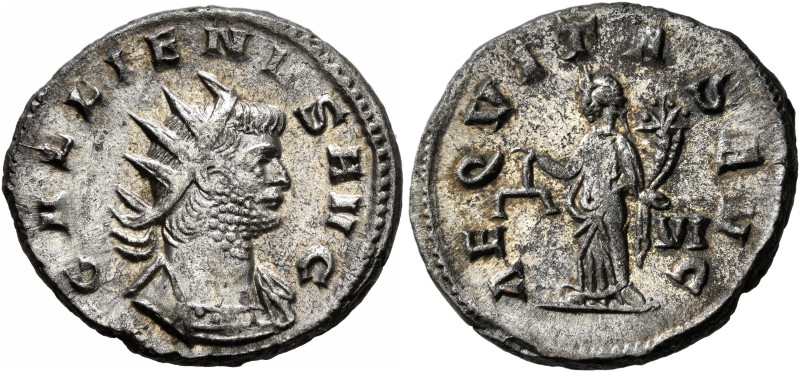 Gallienus, 253-268. Antoninianus (Silver, 22 mm, 4.65 g, 1 h), Rome, 262. GALLIE...