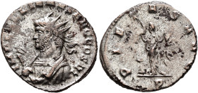 Gallienus, 253-268. Antoninianus (Silvered bronze, 21 mm, 3.48 g, 6 h), Mediolanum, 266. IMP GALLIENVS AVG P F COS VI Radiate bust of Gallienus to lef...
