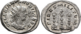 Valerian II, Caesar, 256-258. Antoninianus (Billon, 22 mm, 4.17 g, 6 h), Samosata, 256-258. VALERIANVS NOBIL CAES Radiate, draped and cuirassed bust o...