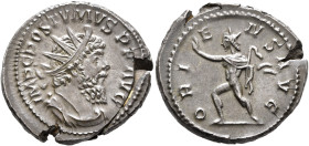 Postumus, Romano-Gallic Emperor, 260-269. Antoninianus (Billon, 22 mm, 6.73 g, 6 h), Cologne, 268. IMP C POSTVMVS P F AVG Radiate, draped and cuirasse...