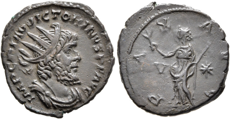 Victorinus, Romano-Gallic Emperor, 269-271. Antoninianus (Bronze, 19 mm, 3.00 g,...