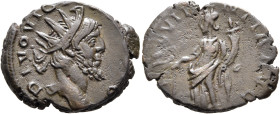 Divus Victorinus, died 271. Antoninianus (Bronze, 20 mm, 3.55 g, 6 h), Cologne, struck under Tetricus I, spring 271. DIVO VIC[TORINO PI]O Radiate head...