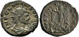 Claudius II Gothicus, 268-270. Antoninianus (Silvered bronze, 19 mm, 3.56 g, 6 h), Mediolanum, end 269. IMP CLAVDIVS P F AVG Radiate, draped and cuira...