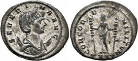 Severina, Augusta, 270-275. Antoninianus (Silvered bronze, 24 mm, 3.55 g, 6 h), Ticinum, September-November 275. SEVERINA AVG Diademed and draped bust...