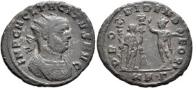 Tacitus, 275-276. Antoninianus (Silvered bronze, 23 mm, 3.20 g, 6 h), Serdica, early-June 276. IMP C M CL TACITVS AVG Radiate bust of Tacitus to right...