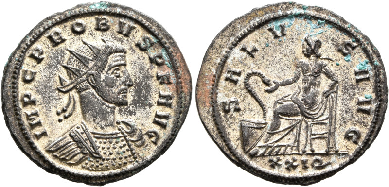 Probus, 276-282. Antoninianus (Silvered bronze, 21 mm, 3.74 g, 12 h), Siscia, 27...