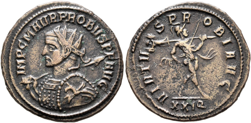 Probus, 276-282. Antoninianus (Bronze, 23 mm, 4.30 g, 12 h), Siscia, 277-278. IM...