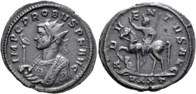 Probus, 276-282. Antoninianus (Bronze, 24 mm, 4.57 g, 12 h), Ticinum, 278. IMP C PROBVS P F AVG Radiate bust of Probus to left, wearing trabea and hol...