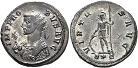 Probus, 276-282. Antoninianus (Silvered bronze, 22 mm, 4.20 g, 5 h), Rome, 278-279. IMP PROBVS AVG Radiate bust of Probus to left, wearing trabea and ...