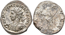 Numerian, 283-284. Antoninianus (Silvered bronze, 23 mm, 3.34 g, 12 h), Lugdunum, 284. IMP C NVMERIANVS AVG Radiate and cuirassed bust of Numerian to ...