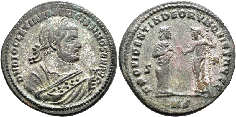 Diocletian, as Senior Augustus, 305-311/2. Follis (Silvered bronze, 27 mm, 10.14...