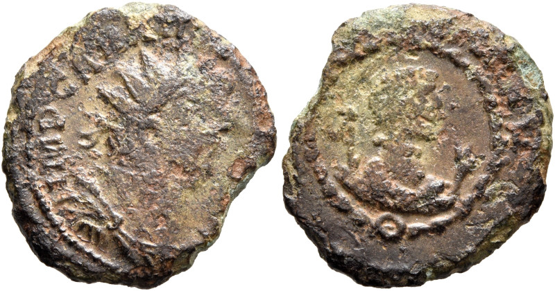 Carausius, Romano-British Emperor, 286-293. Antoninianus (Bronze, 18 mm, 2.50 g,...