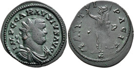 Carausius, Romano-British Emperor, 286-293. Antoninianus (Bronze, 23 mm, 3.45 g, 7 h), 'C' mint (Camulodunum?), 292-293. IMP C CARAVSIVS AVG Radiate, ...