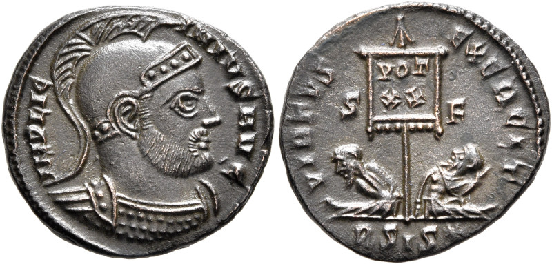 Licinius I, 308-324. Follis (Bronze, 19 mm, 2.89 g, 7 h), Siscia, 320. IMP LICIN...