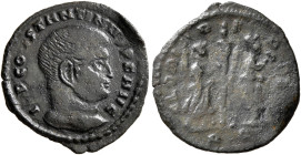 Constantine I, 307/310-337. Half Follis (Bronze, 16 mm, 1.10 g, 6 h), Rome, 313. IMP CONSTANTINVS P F AVG Bare head of Constantine I to right. Rev. GL...