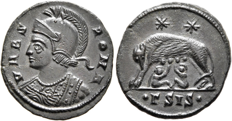 Commemorative Series, 330-354. Follis (Bronze, 18 mm, 2.34 g, 5 h), Siscia, 334-...