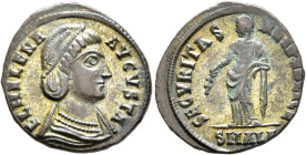 Helena, Augusta, 324-328/30. Follis (Silvered bronze, 19 mm, 2.39 g, 12 h), Alexandria, 325-326. FL HELENA AVGVSTA Diademed and draped bust of Helena ...