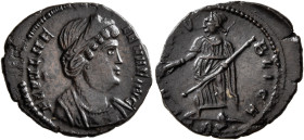 Helena, Augusta, 324-328/30. Follis (Bronze, 16 mm, 1.86 g, 12 h), Treveri, 337-340. FL IVL HELENAE AVG Diademed and draped bust of Helena to right, w...
