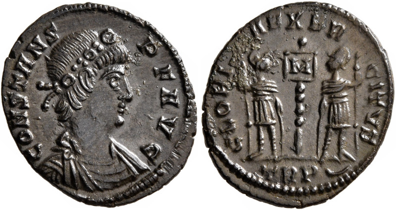 Constans, 337-350. Follis (Bronze, 16 mm, 1.55 g, 12 h), Treveri, 337-340. CONST...