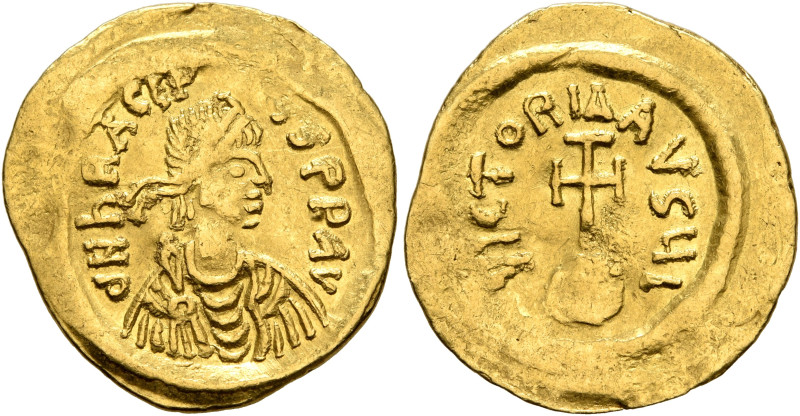 Heraclius, 610-641. Semissis (Gold, 19 mm, 2.17 g, 6 h), Constantinopolis, circa...