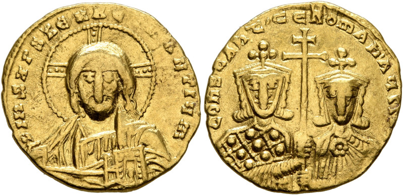 Constantine VII Porphyrogenitus, with Romanus II, 913-959. Solidus (Gold, 19 mm,...