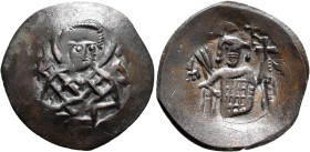 BULGARIA. Second Empire. Mico Asen, 1256–1257. Trachy (Bronze, 28 mm, 3.36 g, 6 h), Uncertain mint, Preslav or Tirnovo. Nimbate bust of St. Nicholas f...