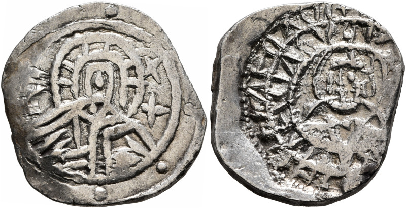 John VIII Palaeologus, 1425-1448. Stavraton (Silver, 22 mm, 6.63 g, 6 h), Consta...