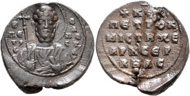 Petros, komistes and archon of Serbia, 10th century. Seal (Lead, 25 mm, 11.65 g, 12 h). Θ / ΠЄ/TP/O, - O / A/ΠO/CT,/Λ Facing bust of the Apostle Peter...