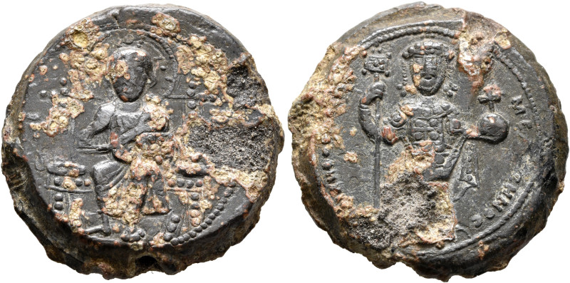 Nicephorus Melissenus, usurper 1080-1081. Seal (Lead, 33 mm, 36.73 g, 12 h). IC ...