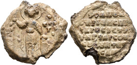Apnelgaripes Chasanios (Abul-Gharib Artsruni, son of Hasan), proedros and strategos of Tarsos and Sousounte, third quarter of the 11th century. Seal (...