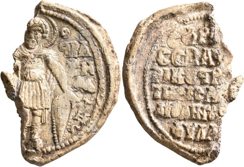Isaakios Droulenos, mystikos and sebastos, 13th century. Seal (Lead, 39 mm, 18.9...