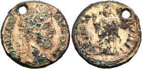 UNCERTAIN GERMANIC TRIBES, Aurum Barbarorum. Late 3rd-early 4th centuries. Aureus (Subaeratus, 18 mm, 3.00 g, 12 h), 'Plated Group'. Imitating Commodu...
