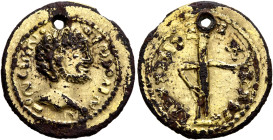 UNCERTAIN GERMANIC TRIBES, Aurum Barbarorum. Late 3rd-early 4th centuries. Aureus (Subaeratus, 21 mm, 3.34 g, 12 h), 'Plated Group'. Imitating Antonin...