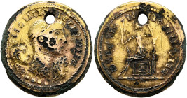 UNCERTAIN GERMANIC TRIBES, Aurum Barbarorum. Late 3rd-early 4th centuries. 'Aureus' (Subaeratus, 20 mm, 4.00 g, 12 h), 'Plated Group'. IIOIIIIOIIOIIII...