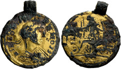 UNCERTAIN GERMANIC TRIBES, Aurum Barbarorum. Late 3rd-early 4th centuries. 'Aureus' (Subaeratus, 20.5 mm, 3.82 g, 11 h), 'Plated Group'. Imitating Pro...