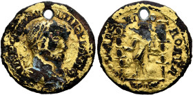 UNCERTAIN GERMANIC TRIBES, Aurum Barbarorum. Late 3rd-early 4th centuries. 'Aureus' (Subaeratus, 20 mm, 3.00 g, 12 h), 'Plated Group'. Imitating Diocl...