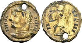 UNCERTAIN GERMANIC TRIBES, Aurum Barbarorum. Late 3rd-early 4th centuries. 'Aureus' (Subaeratus, 19.5 mm, 2.36 g, 6 h), 'Tetrarchic Roma Group C', imi...