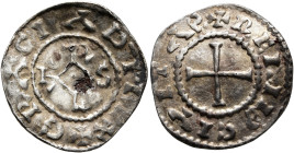 CAROLINGIANS. Charles le Chauve (the Bald), as Charles II, king of West Francia, 840-877. Denier (Subaeratus, 20 mm, 1.39 g), a contemporary plated im...