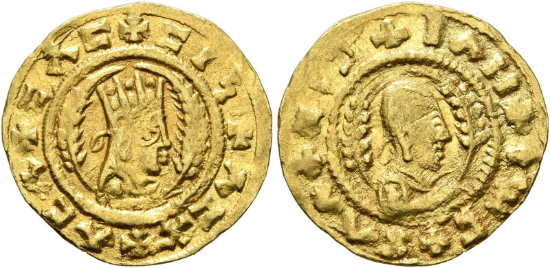 AXUM. Noe (Eon), circa 390. Chrysos (Gold, 17 mm, 1.60 g, 12 h). ✠ΛCX✠ΛCΛ✠CΛC✠CI...