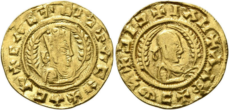 AXUM. Noe (Eon), circa 390. Chrysos (Gold, 17 mm, 1.55 g, 12 h). ✠ΛCX✠ΛCΛ✠CΛC✠CI...